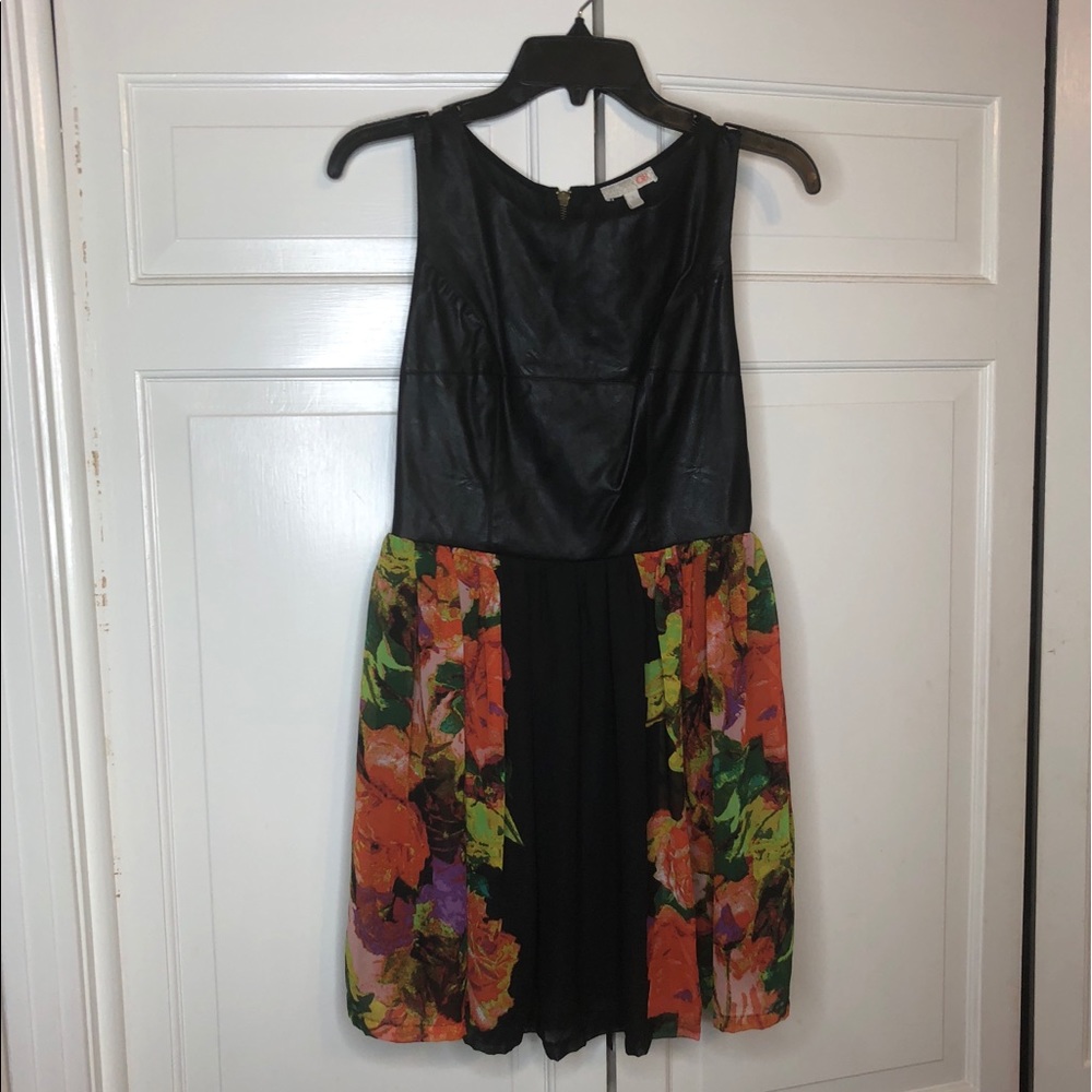 Gianni Bini Leather Floral Dress